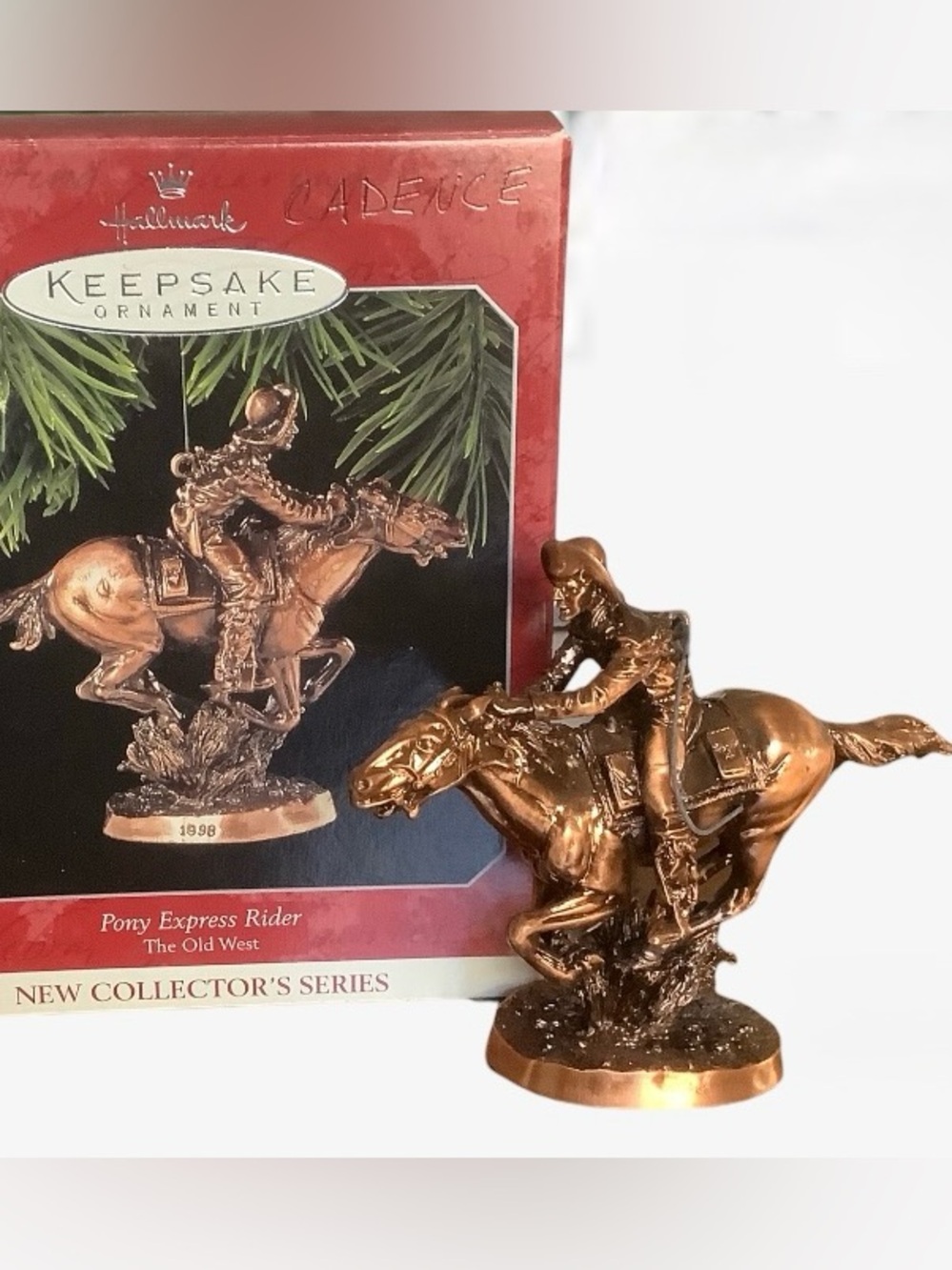 1998 First Series Hallmark Pony Express Rider Ornament
